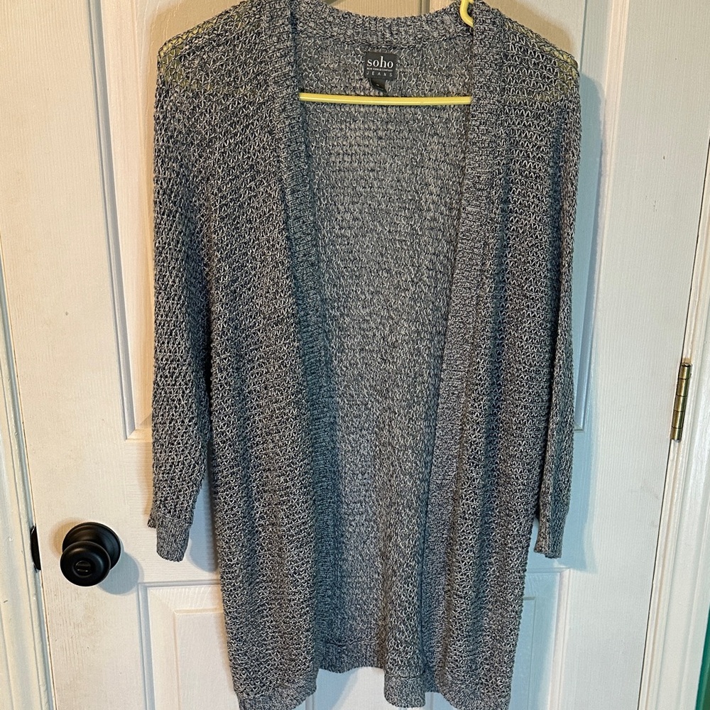 0027 New York & Company Soho Open Cardigan navy blue size medium